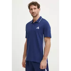 adidas polo de bumbac Essentials culoarea albastru marin, modelator, JE6382 imagine