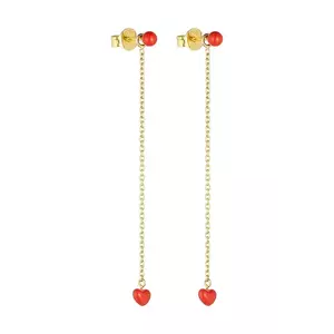 Design Letters cercei din argint placat cu aur 90402007CORAL imagine