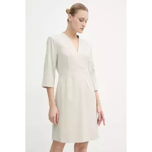 Bruuns Bazaar rochie din amestec de lana culoarea bej, mini, evazată, BBW4203 imagine