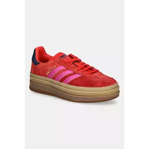 adidas Originals sneakers din piele întoarsă Gazelle Bold culoarea roșu, JH9665 imagine