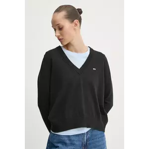 Tommy Jeans pulover de bumbac culoarea negru, DW0DW19888 imagine