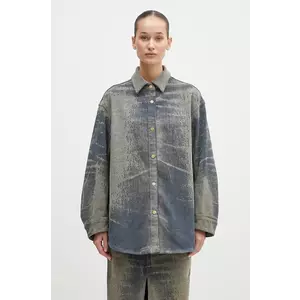 DARKPARK camasa jeans Julie femei, culoarea bej, cu guler clasic, relaxed, WSH17.DBL08W079.W079 imagine