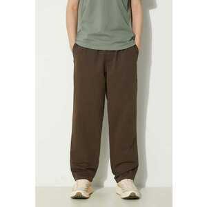 ICECREAM pantaloni de bumbac Skate Pant culoarea maro, cu fason chinos, IC24109 imagine