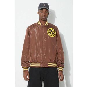 ICECREAM geaca bomber Satin Bomber Jacket barbati, culoarea maro, de tranzitie, IC24107 imagine