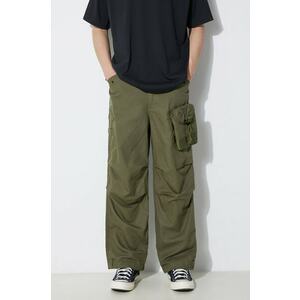 Maharishi pantaloni M.A.L.I.C.E. M51 Cargo Pants Cotton Hemp Twill 28 barbati, culoarea verde, drept, 5051.OLIVE imagine
