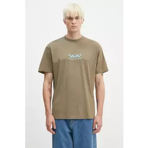 Marcelo Burlon tricou din bumbac Vintage Logo Basic Tee barbati, culoarea verde, cu imprimeu, CMAA056F24JER0066E4D imagine