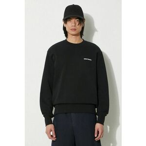 Norse Projects hanorac de bumbac Arne Relaxed Organic Logo barbati, culoarea negru, cu imprimeu, N20.1302.9999 imagine