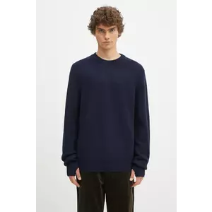 Norse Projects pulover de lână Henning Merino Crew bărbați, culoarea bleumarin, N45.0561.7004 imagine