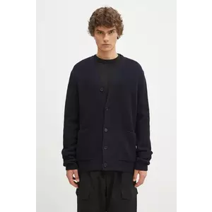 Norse Projects cardigan din lână Loki Wool Cotton Rib culoarea albastru marin, N45.0618.7004 imagine