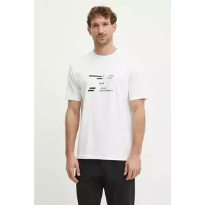 Boss Green tricou din bumbac barbati, culoarea bej, cu imprimeu, 50530997 imagine