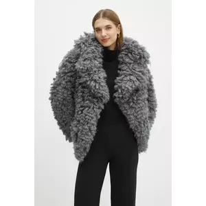 Luisa Spagnoli geaca de lana culoarea gri, de tranzitie, 58556 imagine