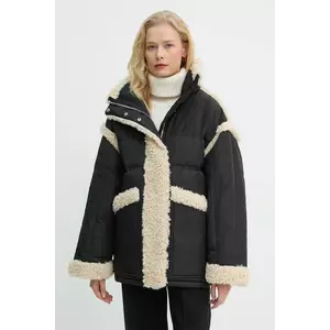 Stand Studio geaca de puf Dorothy Coat femei, culoarea negru, de tranzitie, oversize, 62033-8657 imagine