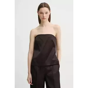 A.L.C. bluza femei, culoarea maro, neted, 5TOPS01769 imagine