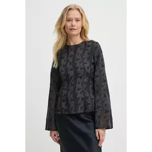 Samsoe Samsoe bluza SAANAI femei, culoarea albastru marin, modelator, F24400157 imagine