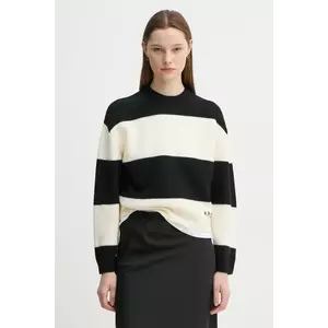 A.P.C. pulover de lana pull penny femei, culoarea negru, cu turtleneck, WVBDL.F23370 imagine