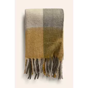 Calma House cuvertură de pat din amestec de lână Dysi 120x180 cm culoarea galben imagine