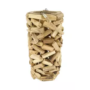 home & lifestyle felinar 19 x 19 x 38 cm culoarea bej imagine