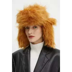 Ruslan Baginskiy caciula culoarea maro, din tricot gros, AVIH004-P-HH imagine