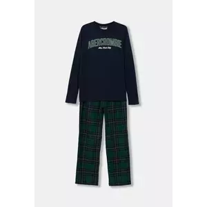 Abercrombie & Fitch pijama copii culoarea albastru marin, modelator imagine