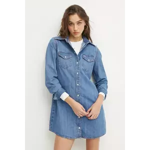 Tommy Jeans rochie din denim mini, dreaptă, DW0DW19853 imagine