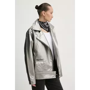 Karl Lagerfeld Jeans geaca femei, culoarea argintiu, de tranzitie, A1W15013 imagine