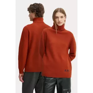 A.P.C. pulover de lana pull walter culoarea portocaliu, WVBDK.M23248 imagine