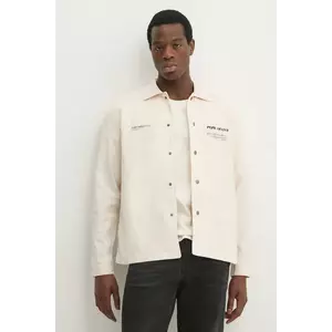 Pepe Jeans camasa jeans SAM barbati, culoarea bej, cu guler clasic, regular, PM308811 imagine