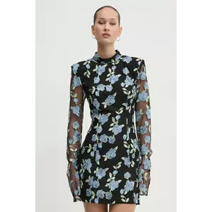 Rotate rochie culoarea negru, mini, mulată, 113897000 imagine