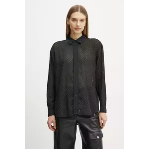 G-Star cămașă femei, culoarea negru, cu guler clasic, relaxed, D25406-D404 imagine