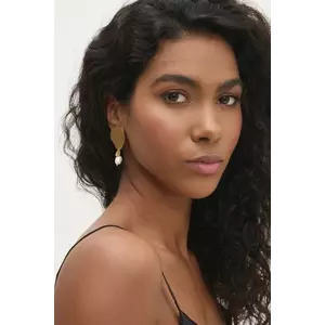 Answear Lab cercei realizați manual, placați cu aur, cu perlă de cultură imagine