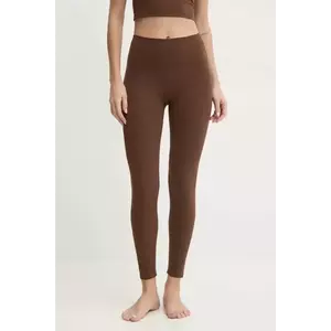 Joy in me jambiere de yoga Oneness Ease culoarea maro, neted, Oneness Ease 7/8 imagine