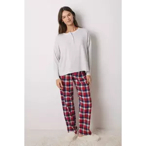 women'secret longsleeve de pijama MIX AND MATCH PERFECT MATCH femei, culoarea gri, 3278428 imagine