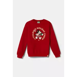 United Colors of Benetton bluza copii culoarea rosu, cu imprimeu, 3J73C10LB imagine