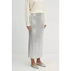 United Colors of Benetton fusta culoarea argintiu, midi, creion, 4RO6D0046 imagine