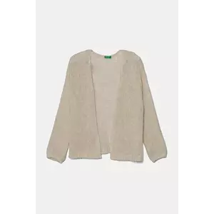 United Colors of Benetton cardigan din amestec de lana culoarea bej, 136QC601M imagine