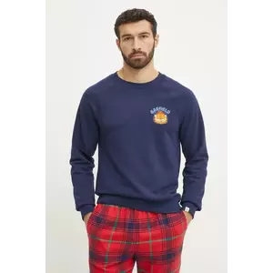 United Colors of Benetton bluza x GARFIELD barbati, culoarea albastru marin, cu imprimeu, 31NB4M01U imagine