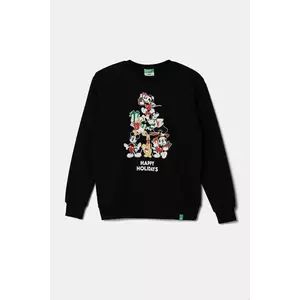 United Colors of Benetton bluza culoarea negru, cu imprimeu, 3J73C10LD imagine