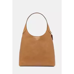 Coach poseta de piele culoarea maro, CU044 imagine