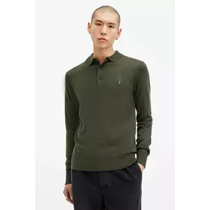 AllSaints pulover de lana MODE MERINO barbati, culoarea negru, light, M085KB imagine