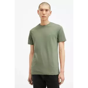 AllSaints tricou din bumbac BRACE barbati, culoarea verde, neted, M030JB imagine