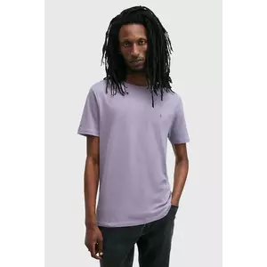 AllSaints tricou din bumbac BRACE barbati, culoarea violet, neted, M030JB imagine