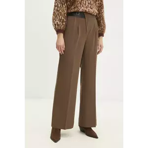 Answear Lab pantaloni femei, culoarea negru, lat, high waist imagine