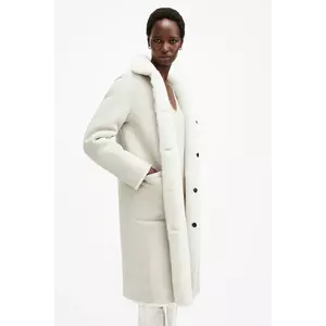AllSaints palton cu doua fete SERRA femei, culoarea alb, de iarna, W119LB imagine