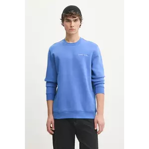 Tommy Jeans bluza barbati, culoarea turcoaz, neted, DM0DM20249 imagine