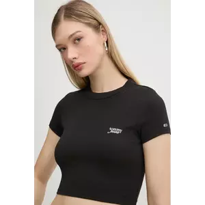 Tommy Jeans tricou femei, culoarea negru, DW0DW19458 imagine