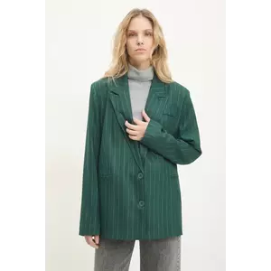 Answear Lab sacou culoarea verde, un singur rand de nasturi, modelator imagine