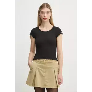 Tommy Jeans tricou femei, culoarea negru, DW0DW19504 imagine