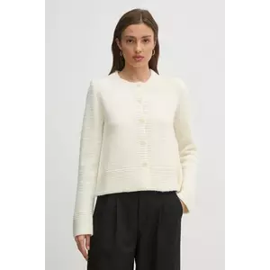 Sisley cardigan din amestec de lana culoarea bej, 1176M500N imagine