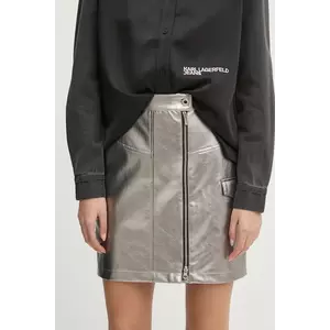 Karl Lagerfeld Jeans fusta culoarea argintiu, mini, evazati, A1W12013 imagine