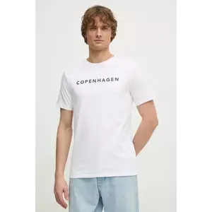 Lindbergh tricou din bumbac barbati, culoarea alb, cu imprimeu, 30-400200 imagine